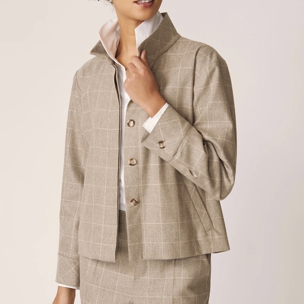Kal Reiman Ashton Windowpane Jacket Size Small. Luxury Italian Designer! $585!!